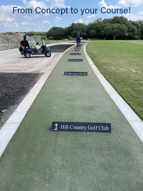 Golfer at Golf Range with SaniSafe Dividers